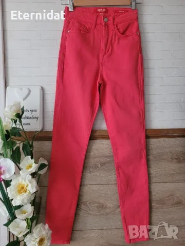 Оригинални дънки GUESS цвят корал , снимка 8 - Дънки - 49637330