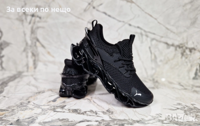 Puma Мъжки Черни Маратонки👟Мъжки Спортни Обувки Пума - С Черен Или Сив Акцент Код P1143, снимка 9 - Маратонки - 51702968