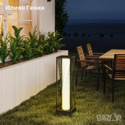 Соларна подова лампа Outsunny, ратан, със сензор за светлина, 25 LED , снимка 10 - Соларни лампи - 51782352