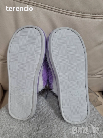 Нови пантофи - лила, снимка 3 - Пантофи - 52693152