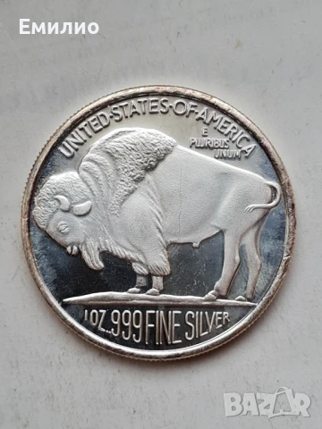 USA. ЕДНА УНЦИЯ ЧИСТО СРЕБРО 0.999 ОТ 2008 год. , снимка 4 - Нумизматика и бонистика - 50918650