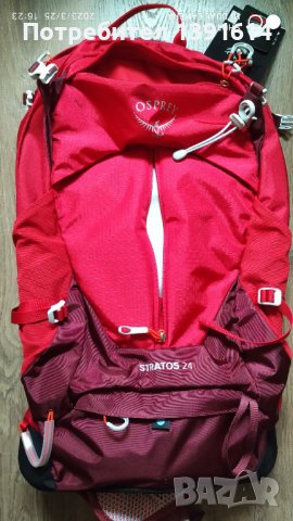 Osprey Stratos 24 Poinsettia Red O/S, снимка 2 - Раници - 40132452
