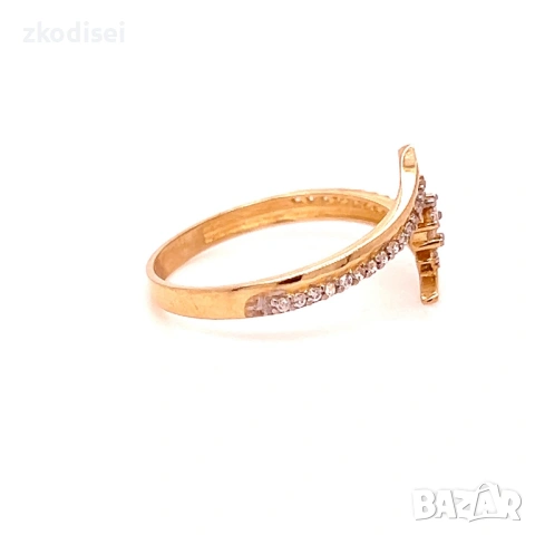 Златен дамски пръстен 1,42гр. 14кр. проба:585 размер:58 модел:36927-1, снимка 2 - Пръстени - 53383693