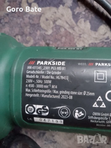 Parkside PGS 500 B1 Прав шлаиф, снимка 3 - Други инструменти - 50832785