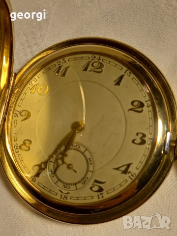 Позлатен джобен часовник , снимка 4 - Джобни - 43700761