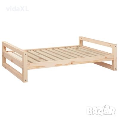 vidaXL Кучешко легло, 105,5x75,5x28 см, борово дърво масив(SKU:821487, снимка 1