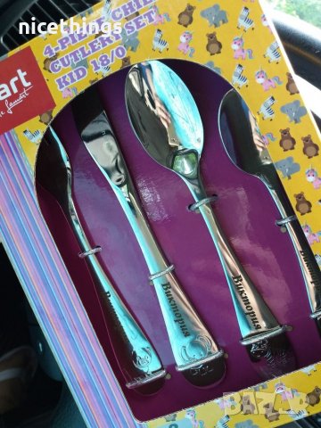 Детски прибори за хранене с име, прибори с надпис, гравирани детски прибори, снимка 4 - Други - 33287827