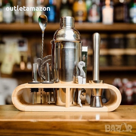 Комплект шейкър за коктейли - машина за коктейли за напитки 750 мл - подарък комплект за барман 