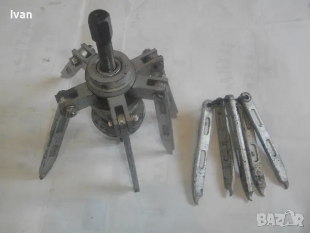 NEXUS СКОБА ЗА ВАДЕНЕ ЧЕРУПКИ ЛАГЕРИ ПЕТРАМЕННА Старо качество масивна с 5 резервни рамена, снимка 3 - Други инструменти - 47876180