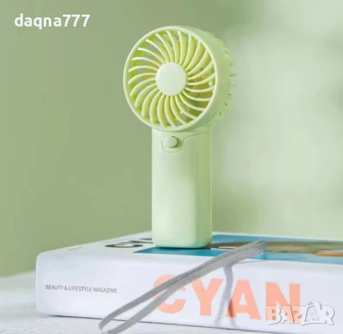 Мини преносим вентилатор на батерии, снимка 2 - Други стоки за дома - 50786621