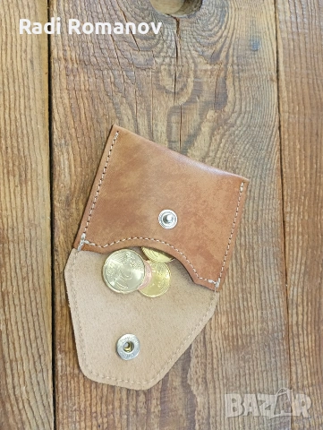 Джобно кожено портмоне за монети и банкноти , снимка 2 - Портфейли, портмонета - 53316459