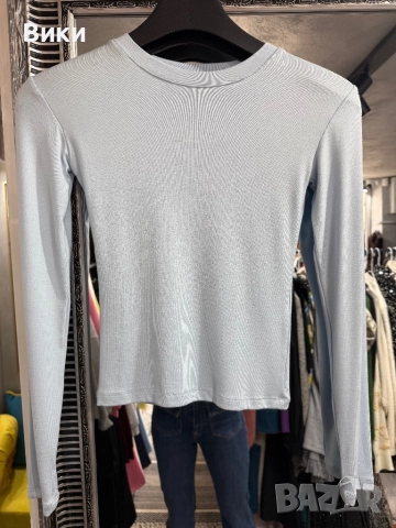 Блуза в светло синьо размер S, M u L, снимка 8 - Блузи с дълъг ръкав и пуловери - 52927285