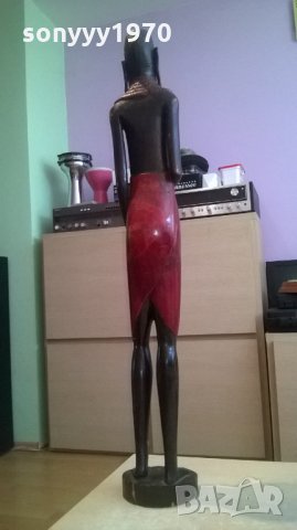 афро дама-дървена фигура-5кг-92см-внос швеицария, снимка 12 - Колекции - 26373046