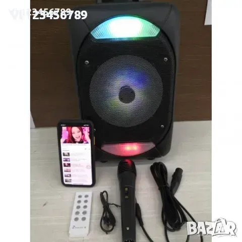    КАРАОКЕ ТОНКОЛОНА KTS-1078B +1 МИКРОФОН, BLUETOOTH, FM РАДИО, снимка 3 - Bluetooth тонколони - 49316018