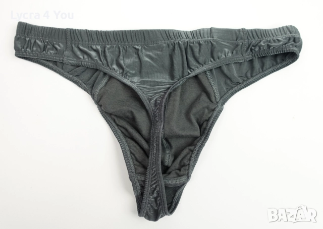 H&M L/XL страхотни сребристи мъжки прашки с лъскав ефект, снимка 2 - Бельо - 52958434