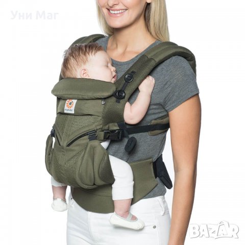 Ергономична раница Ergobaby Omni 360, маслиненозелена , Cool Air Mesh, Khaki Green, снимка 3 - Кенгура и ранички - 37397455