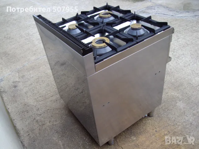 Професионален, италиански, газов котлон на база MBM - 4 горелки, снимка 9 - Обзавеждане на кухня - 48443209