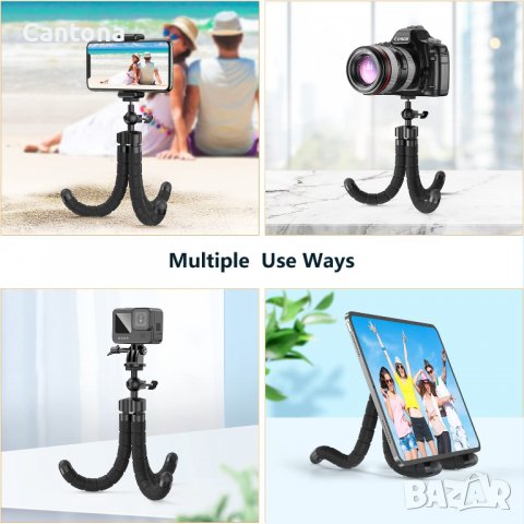 Стойка за статив тип октопод с Bluetooth дистанционно за iPhone/Android, снимка 2 - Чанти, стативи, аксесоари - 37046628