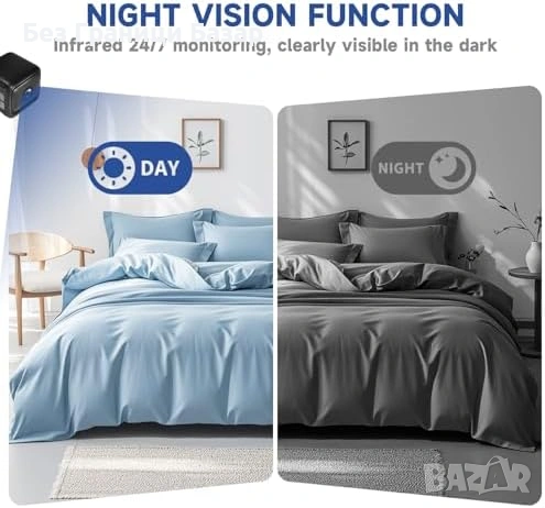 Нови Мини шпионска камера 4K, 10ч батерия, детекция движение, двупосочно аудио, снимка 4 - Други - 53573336