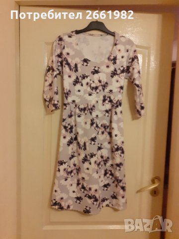 Разкпшна лилава рокля/туника на цветя, снимка 1 - Рокли - 33522643