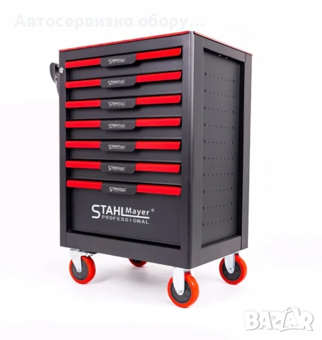 Шкаф – количка за инструменти със 7 чекмеджета , STAHLMAYER – Red Line, снимка 4 - Други инструменти - 51112391