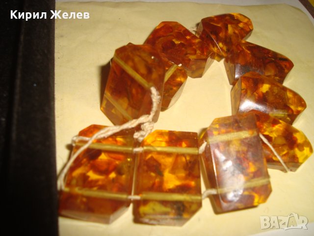 КЕХЛИБАРЕНА ГРИВНА РЕТРО СТИЛ БАЛТИЙСКИ КЕХЛИБАР РЯДКА СТАРА РУСКА 23433, снимка 3 - Гривни - 33423146