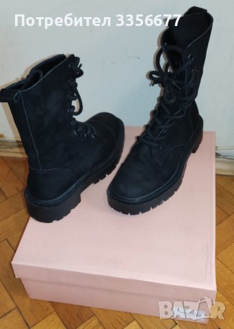 Кожени Боти/Кубинки "Aquamarine" , снимка 2 - Дамски боти - 43920315
