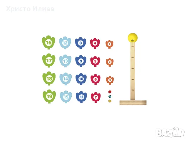 Детска Дървена играчка Музикално дърво с топчета, снимка 3 - Образователни игри - 48806814