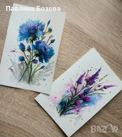 Картички , Лавандула,,, снимка 2 - Картини - 52885447