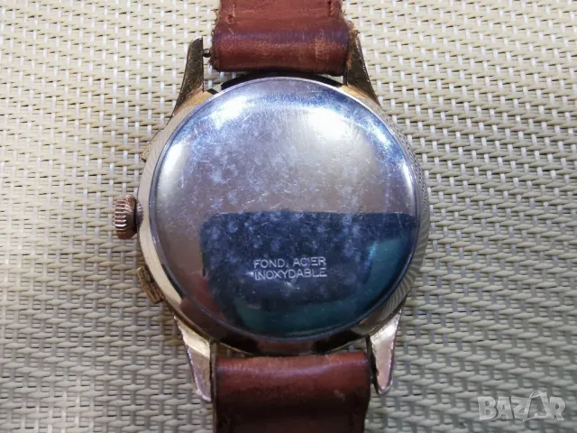 ПОЗЛАТЕН MORRIS FERROTEX CHRONOGRAPHE , снимка 4 - Мъжки - 49274430