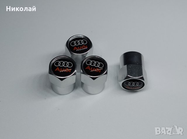 4 бр. Капачки за вентили Ауди , Audi , капачки винтили на джанти, снимка 3 - Аксесоари и консумативи - 27844917