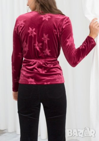 &other Stories нова блуза плюш с етикет, снимка 3 - Блузи с дълъг ръкав и пуловери - 35596350