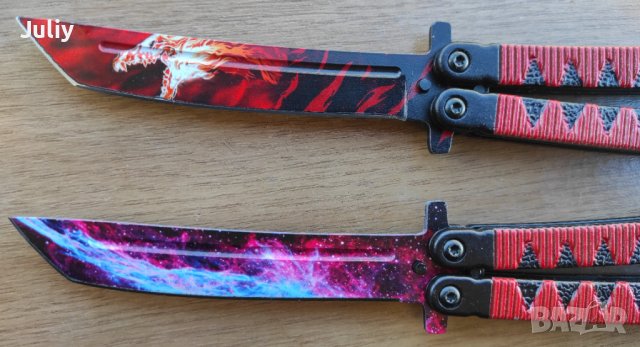 Сгъваем нож пеперуда - 2 цвята, снимка 11 - Ножове - 39189886
