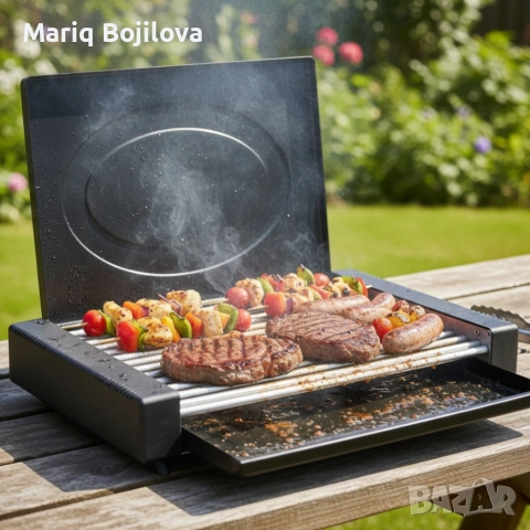 Електрическа скара с капак Oliver Voltz OV51015QC – 1800W мощност , снимка 2 - Скари - 53048114