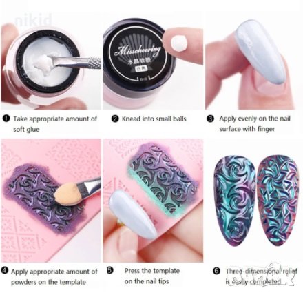 3D релефен силиконов молд шаблон печат за нокти маникюр карвинг, снимка 3 - Продукти за маникюр - 32215838