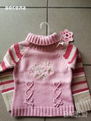Детско поло, пуловерче розов цвят за 3 год, 98 см височина, снимка 1 - Детски пуловери и жилетки - 35284012