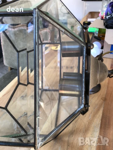 Vintage абажур с три крушки, снимка 6 - Лампи за таван - 51423395