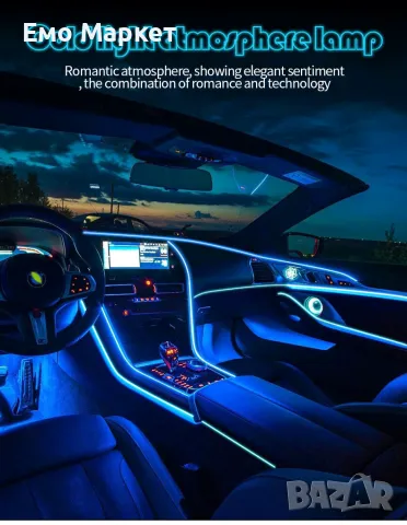 Автомобилна светеща лента, ел. проводник - 3, 5 метра , снимка 4 - Аксесоари и консумативи - 48929671