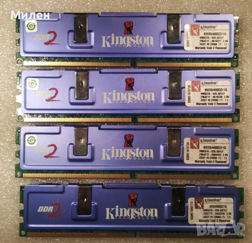 рам памет Kingston HyperX DDR2 800MHz 4x1GB , снимка 2 - RAM памет - 52299341