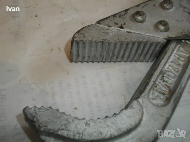 БЪЛГАРСКИ СОЦ ВОДОПРОВОДЕН КЛЮЧ ШАРНИРЕН 2" ЦОЛА 55см/захват 70мм ОТЛИЧЕН, снимка 11 - Други инструменти - 48228676