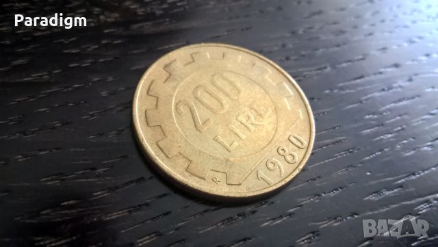 Монета - Италия - 200 лири | 1980г., снимка 1 - Нумизматика и бонистика - 27497939