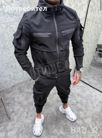 Мъжки спортен екип със джобове и ципове, снимка 4 - Спортни дрехи, екипи - 52939915