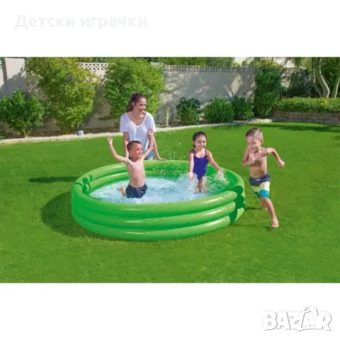 Детски надуваем басейн Bestway, 183 х 33 см, PVC, неон, за деца над 2 г, снимка 4 - Басейни и аксесоари - 49925837
