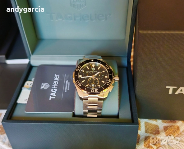 TAG Heuer Aquaracer CAY111A.BA0927 43mm Mens Watch черен мъжки часовник ЧИСТО НОВ , снимка 11 - Мъжки - 51818556