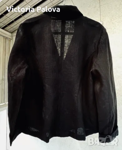 Прекрасно дизайнерско  яке-сако от груб лен LUI E LEY, снимка 16 - Сака - 47656238