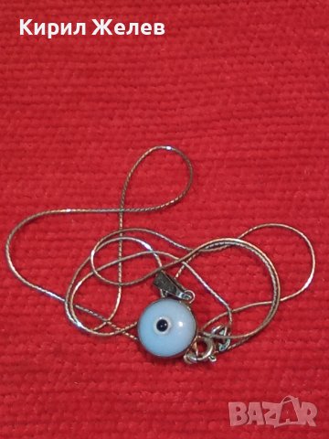 СРЕБЪРНО НЕЖНО ИТАЛИАНСКО КОЛИЕ СРЕБРО 925 ОКОТО на ФАТИМА МЕДАЛЬОН ПРОТИВ УРОКИ 3727, снимка 3 - Колиета, медальони, синджири - 34839721