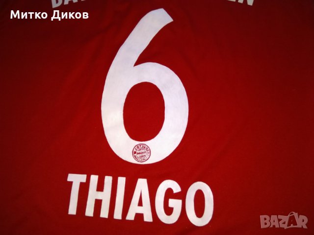 Байерн Мюнхен тениска 2013-14 Адидас №6 Тиаго игрална с бадж размер ХХХЛ, снимка 10 - Футбол - 28751092