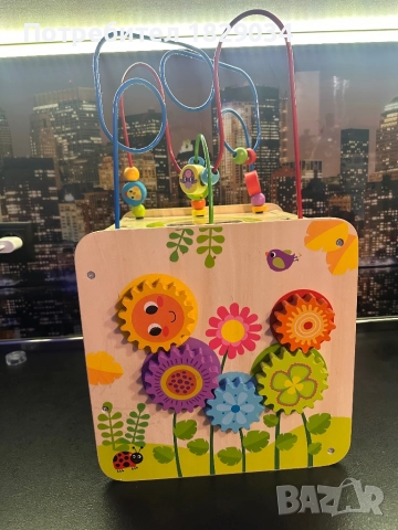 Интерактивен  дървен  куб с активности Ферма, снимка 3 - Образователни игри - 52503998