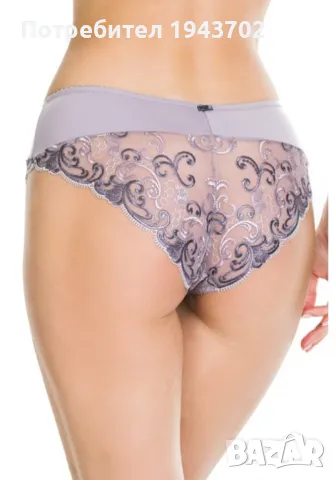 Бикини с тюл в сив цвят STELLA 19106, снимка 5 - Бельо - 48299151