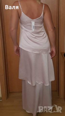 Официална дълга рокля на харбали сатен, снимка 3 - Рокли - 26279419